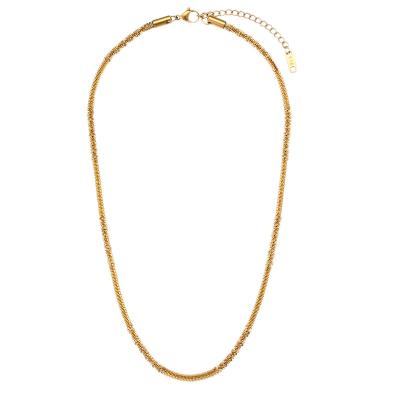 China Vintage Shine Snake Chain Choker Necklace Mens Jewelry Stainless Steel Irregular Gold Plated Necklace Set for sale