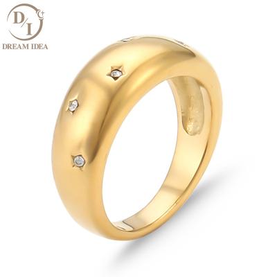 China Bee Seal Ring Mixed Designs 18K Stainless Steel Minimalist Personalized Special Gold Plated Adjustable Ring for sale