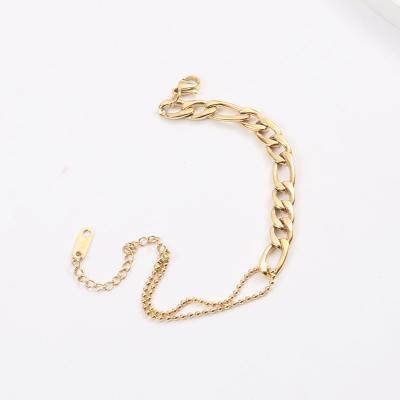 China TRENDY 18K Gold Plated New Design Fashion Splicing Bracelet, Tarnish Free Designer Charms For Diy Bracelet for sale