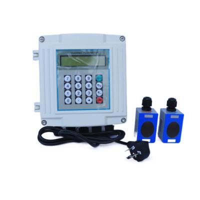 China SS316 Low cost rs485 Wall Mounted Flowmeter Diesel Fuel Oil Flow Meter Ultrasonic Clampon Flow Sensor for sale