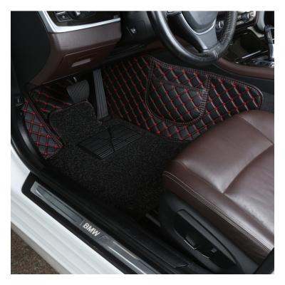 China 2023 Factory Direct Sale All-season Protection No Hair Falling Double Floor Layered Car Installation Portable Precise Fit Mats Diamond For Toyota for sale