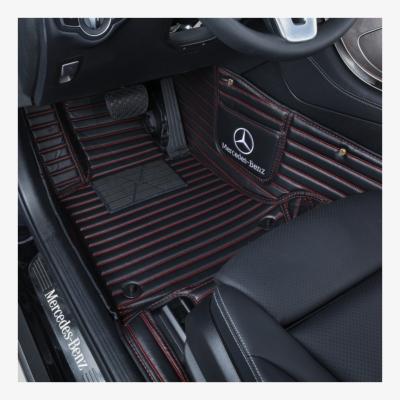 China All-season 3D protection all around anti-slip bottom metal buckle side warranty high performance cost ratio quality horizontal car floor mats leather for sale