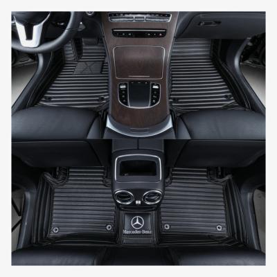 China All-season protection luxury narrow fit environmental-friendly and wear-resistant waterproof leather horizontal floor car chassis recess mats for sale