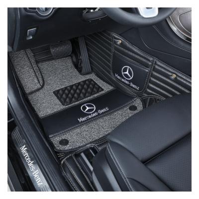 China 2023 Hot Selling All-Season Pad Interior Double Seated Luxurious Horizontal Leather All-Season Pad Mat Eco-friendly Car Floor Mat for sale