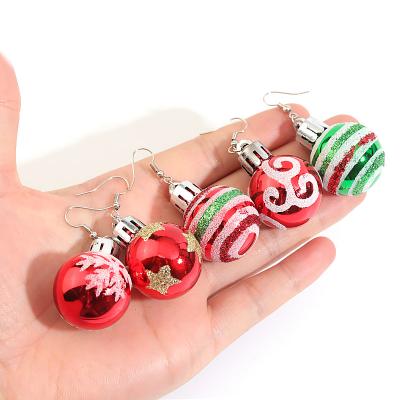 China Other Creative Christmas Bulb Drop Earring Christmas Ball Earrings For Women Christmas Gift Colorful Ball Dangle Earring For Women for sale