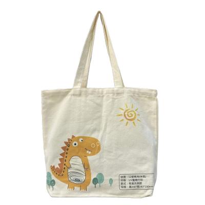 China Eco-friendly Reusable Blank Advertising Canvas Bag Customized Canvas Bag Shoulder Cotton Bag for sale