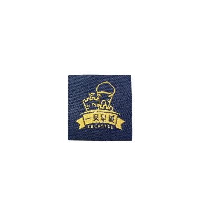 China Other Cheap Folded Garment Woven Clothing Label Neck Satin Woven Label For Bags for sale