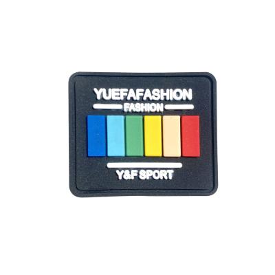 China Sustainable Pvc Patch Manufacturing Brand Name 3d Logo Garment Sex Soft Pvc Patch 3d Rubber Label For Clothing for sale