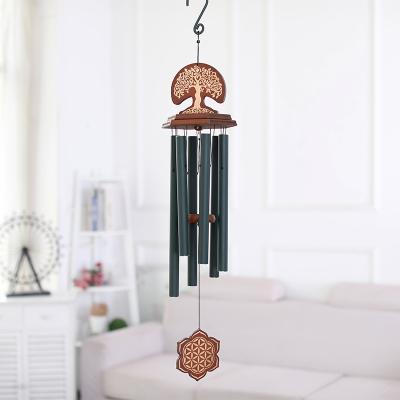 China Minimalist Best Selling Amazon Tube Aluminum Tree of Life Retro Wind Chimes Indoor Outdoor Garden Decoration Wind Chimes for sale