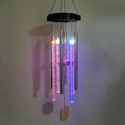 China Bright Garden Amazon Best-selling Wind Chimes Solar Garden Lights Outdoor Decoration Led Lights Solar Wind Chimes for sale