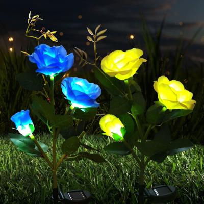 China Garden 2 Packs Led Solar Rose Light Outdoor Light Christmas Gifts Amazon Best Seller Garden Light for sale