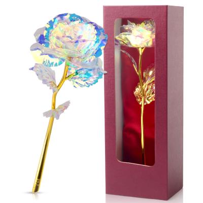 China Amazon Best Selling Automotive 24K Color Mounted Flower Simulation Flower Birthday Valentine's Day New Year Wedding Anniversary Creative Gift for sale