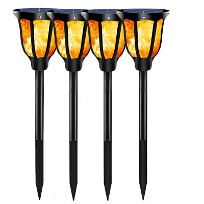 China Solar Garden Torch Light 10 Led Warm White Outdoor Flashing Landscape Solar Power Led Garden Street Light Amazon Best Selling for sale