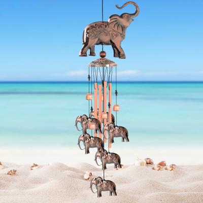 China Retro Minimalist Amazon Elephant Wind Chime Elephant Decor Garden Gifts Popular Trend Bestselling Gifts For Women Gifts For Mom for sale