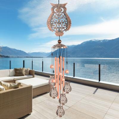 China Minimalist Gifts Women's Garden Trend Bestseller Gifts Women's Retro Amazon Owl Wind Chimes Home Decor Gifts For Mom for sale