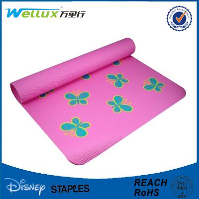 China Rubber Fabric recycled Custom Yoga Mats for Exercise washable ROHS Approval for sale