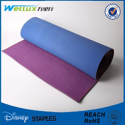 China Personalized Gym Non Slippery Yoga Mat PU Leather With Rubber 2.5 Mm Thickness for sale