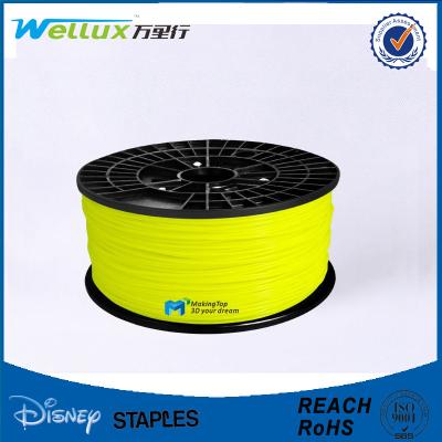 China Yellow ABS PLA HIPS 3D Printer Filament for printing material 2.75 - 3.1mm for sale