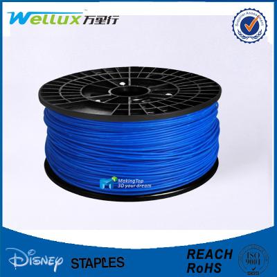 China Blue 3.0 mm 3D Printer Filament with Spool 185 deg B Type Translucent Color for sale