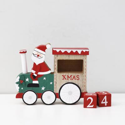 China Wooden Christmas Decoration Christmas Advent Calendar Block Block Santa Countdown Calendar for Christmas Decorations for sale