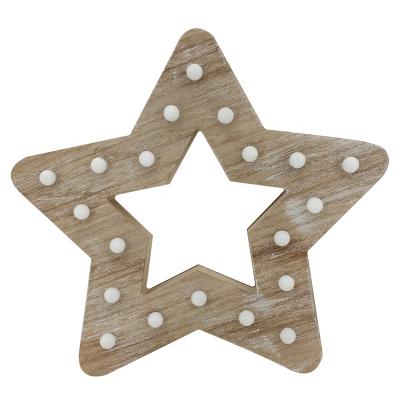 China Large environmental friendly wooden Christmas star for window and wall decoration for Christmas gift for sale