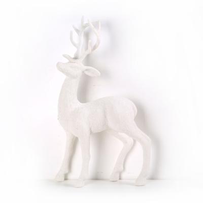 China Christmas Accessoris White Christmas Styrofoam Deer For Christmas Table Decoration for sale