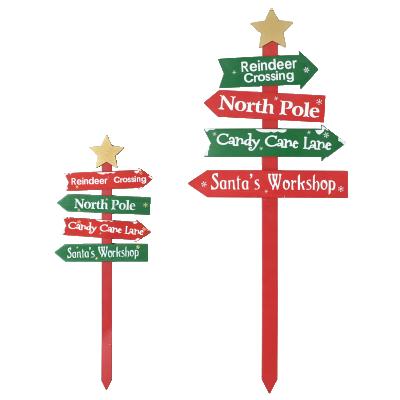 China Christamas Home Decoration 2019 New Products Christmas Decoration Wooden Stick Santa Workshop For Gift 50cmH for sale