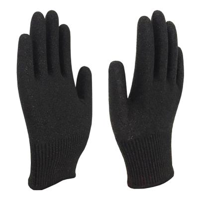 China Household Cut-Resistant HPPE Work Knitted Level 5 Anti Cut Five Fingers Black Food Grade Gloves For Butcher Chef Safe Work for sale