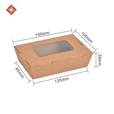 China Recycled Materials Wholesale Customized Take Out Food Container Packaging Paper Box For Fruit Vegetable Salad for sale