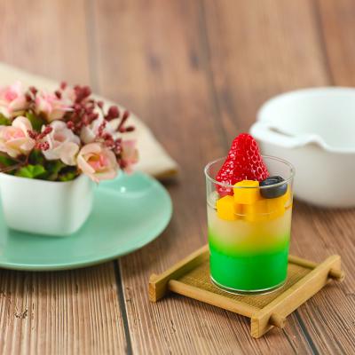 China Disposable Eco-Friendly Stocked High Quality Biodegradable Mini Plastic Dessert Cup Snack Cup Dessert Tiramisu Plastic Cup Made in China for sale