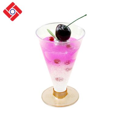 China Disposable Biodegradable Transparent Frozen 100Ml Dessert Spoon And Plastic Cup With Lid, Disposable Tumbler Cup for sale