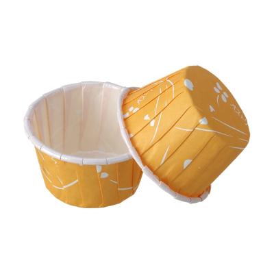 China Disposable PET Paper Baking Cups , Roll Mouth Cupcake Liners Baking Cup for sale