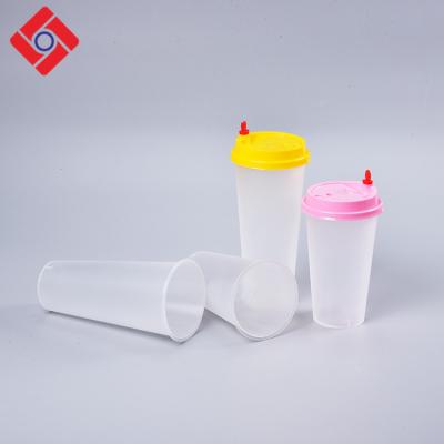 China Hot Sale Biodegradable Stocked Eco Friendly Disposable Sizes All Matte Boba Juice Fruit Tea Cups Disposable Plastic Drink Cups for sale