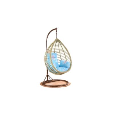 China New Desiagn Rattan Convertible High Quality Hanging Chairs Wicker Swing Patio Chair With Stand for sale