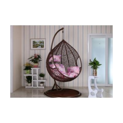 China Convertible Hot Selling Large Product Rattan Hanging Chairs Wicker Egg Swing With Support Table for sale