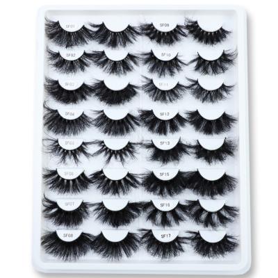 China Custom Case 3d Mink Eyelashes Handmade Logo Premium Mink Fur Strip Eyelash Natural Soft Fashion 25MM Mink Fur Lashes for sale