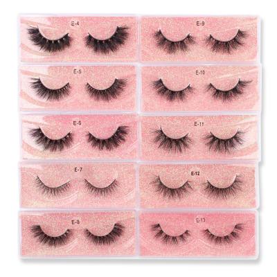 China Private Label Cruelty Free Soft Natural 3d Mink Eyelashes Custom Package Oem Eyelash Whips Mink Eyelashes 100% Long Lasting for sale