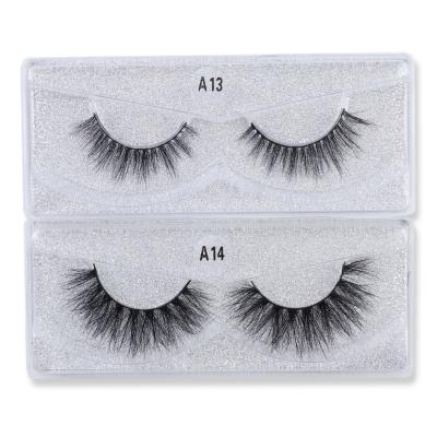 China High Quality Strip Natural Soft Eyelash 3d Mink Eyelashes Natural Length Full lashes 100% Real 3d Mink Eyelash For Beauty for sale