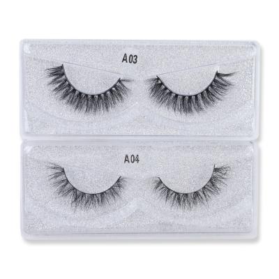 China Factory Price 100% Natural Soft Eyelash 3d Hand Made Lashes Layered Effect 15-22mm 3d Mink Eyelashes Strip False Eyelashes For Sale for sale