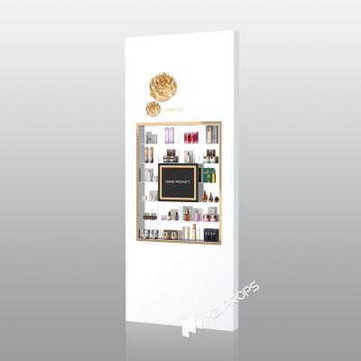 China BJiS-B5 Display Cabinet de material de espelho dourado para cuidados com a pele com luzes de tira LED para maquiagem de ponta à venda