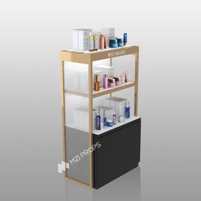 Chine TJiS-BZ-02 Armoire d'affichage de conception translucide à ouverture supérieure pour les soins de la peau avec blocs de cristal 9 mm à vendre