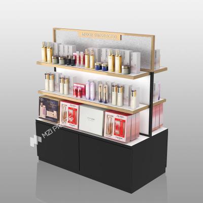 Chine TJiS-BZ-01 3 mm miroir or carton organique cabinet d'affichage de soins de la peau avec bandes LED à vendre