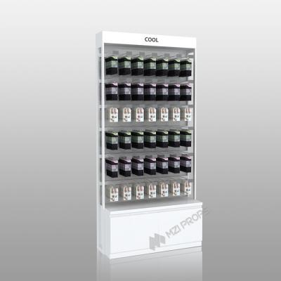 China ZhMS-V10 T-Column with Adjustable Rods Skincare Display Cabinet for Airports for sale