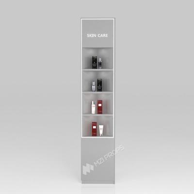 China GDR01-BZ-09 Retail Display Column with Grey Over-Oil Board and LED Strip Lights for Fashion Boutiques for sale