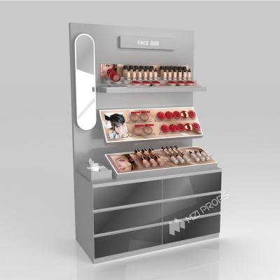 China GDR04-CZ-B04 Schoonheidsscherm met verstelbare planken en luxe merkwaardige vitrine voor cosmetica winkel Te koop