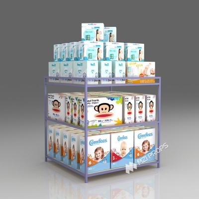 China M2-C10 Anpassungsfähiger Kinderartikel-Display-Pegel mit verstellbaren Bodenschrauben für Kinderwaren-Abschnitte in Supermarkten zu verkaufen