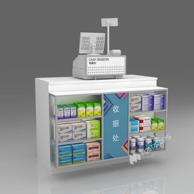 China JYaS-YS-04 Professional Medical Style Health Supplement Zones Cash Register with White Glossy Boards and Secure Locking Mechanism for sale