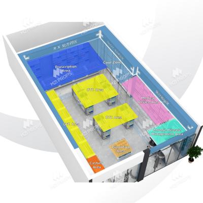 China 03-GJZYS Pharmacy Store Zoning With Advanced Professional Style for sale