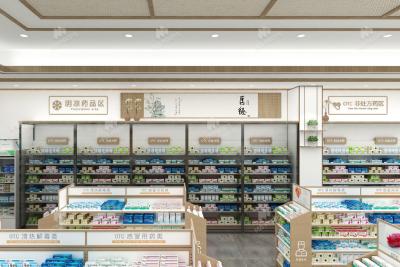 China 09-SYZSS Pharmacy Store Design With Elegant Chinese Style for sale