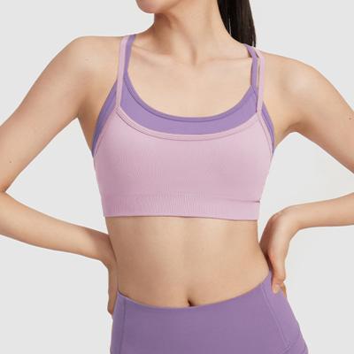 China Wholesale Custom Breathable Logo Women Running Gym Yoga Bra Tops Ladies Workout Fitness Sports Lift Up Sports Bra for sale